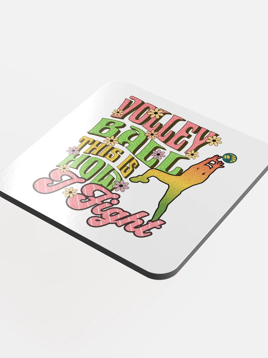 This Is How I Fight Volleyball Cork Coaster product image (4)