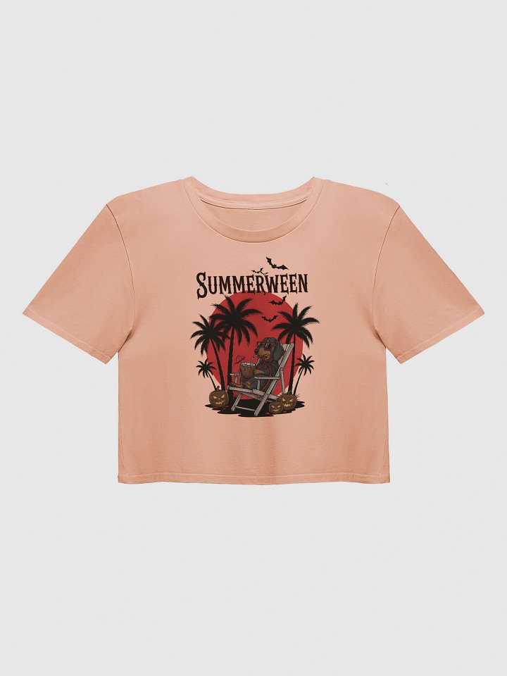 Summerween Vampire Dachshund Crop Top product image (1)
