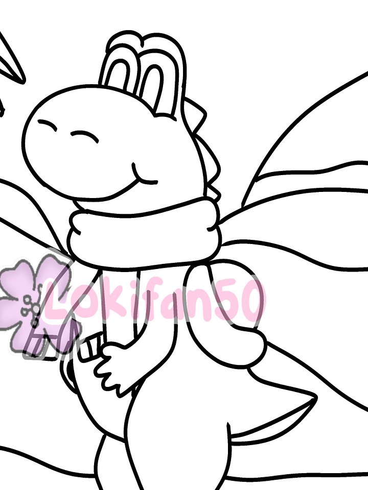 Yoshi coloring page product image (1)