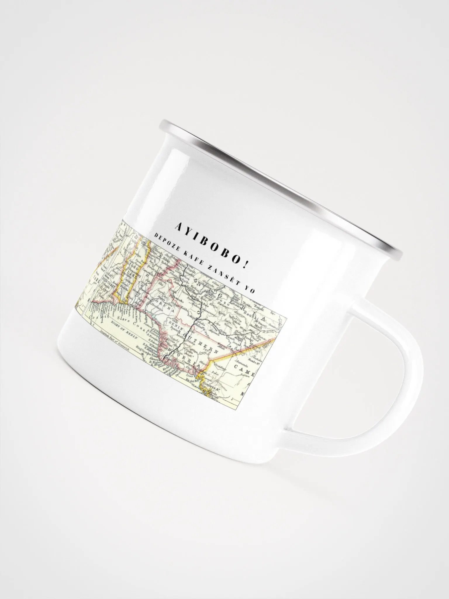 Africa slave Coast Vintage Map Enamel Mug product image (5)