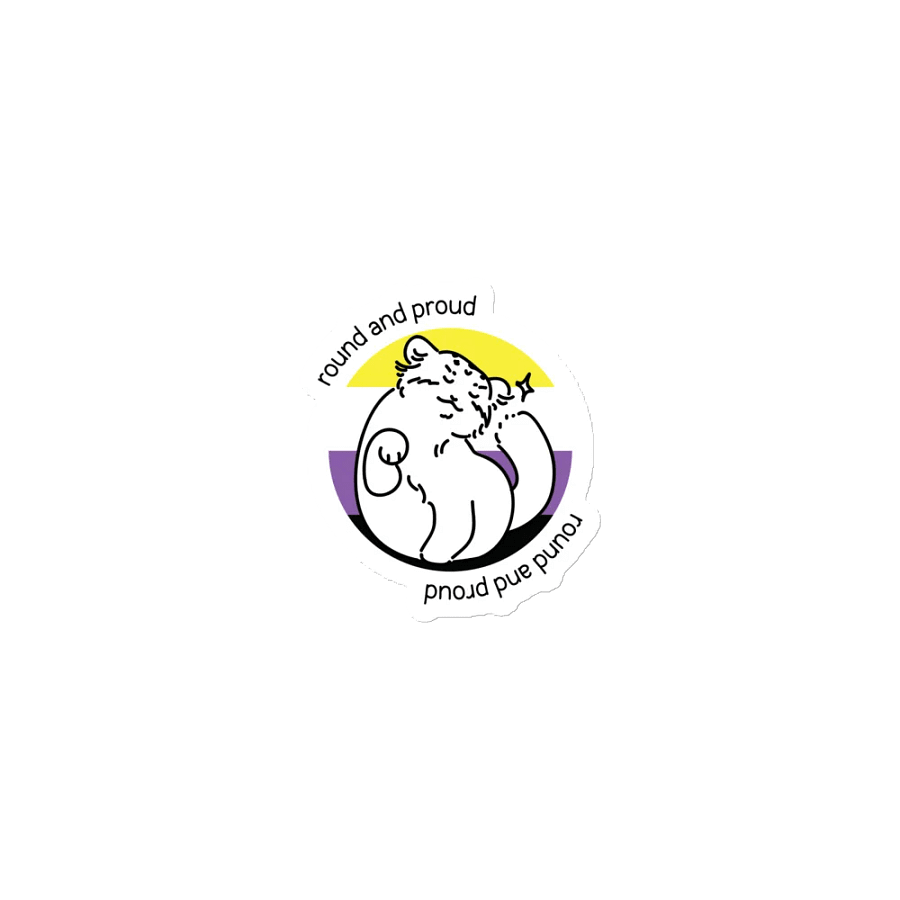 Round and Proud Manul Nonbinary Version - Magnet product image (1)