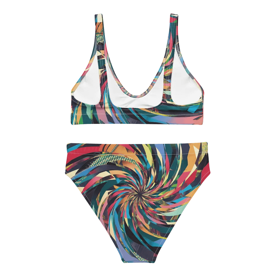 Abstract Lithographic Pattern Design High Waisted Bikini - V11 product image (1)