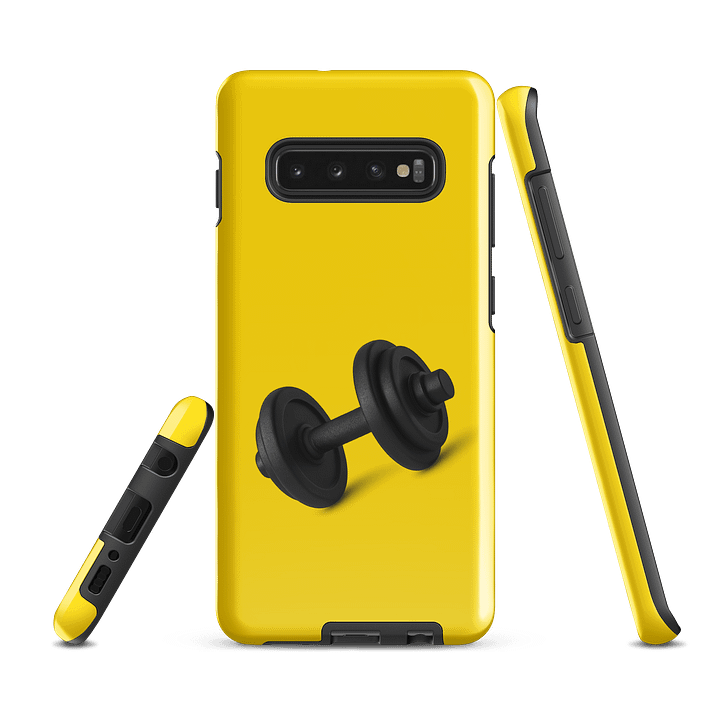 Yellow Black Dumbbell Samsung Phone Case product image (5)