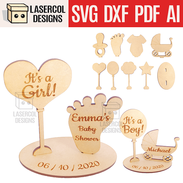 Baby Shower Gift- Laser Cut Files product image (1)