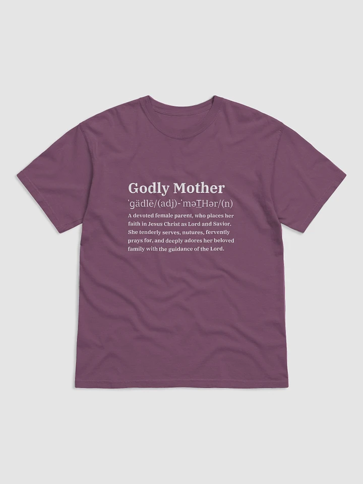 GODLY MOTHER | WHITE WORDING T-SHIRT | UNDER THE INFLUENCE OF CHRIST™ product image (1)