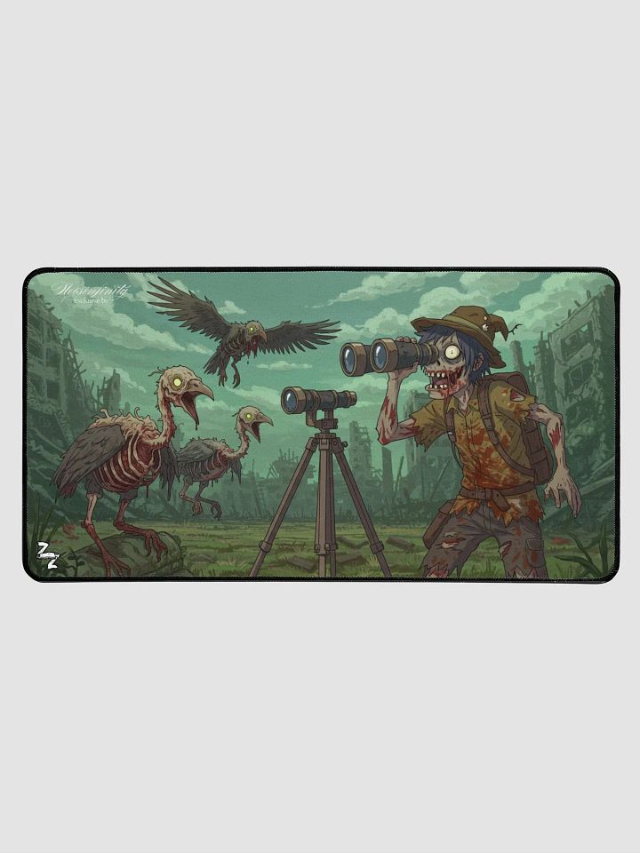Exclusive Zombie Bird Watching Like A Zombie 01 Desk Mat product image (1)
