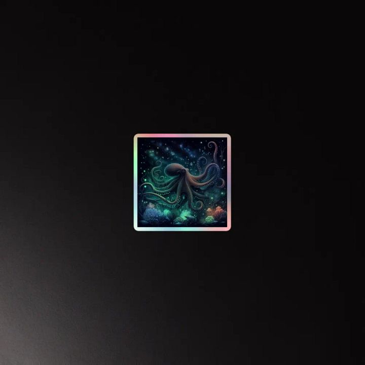 Midnight Glow Octopus Sticker product image (2)