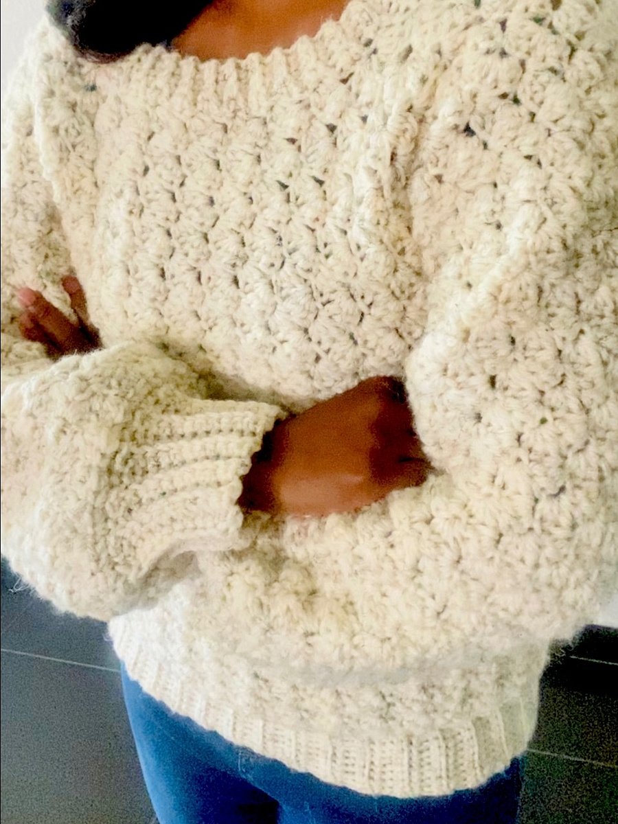Crochet Raglan Sedge stitch Sweater Written Pattern product image (3)