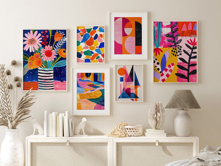 Maximalist Abstract Gallery Wall Set of 9 DIGITAL Prints product image (3)