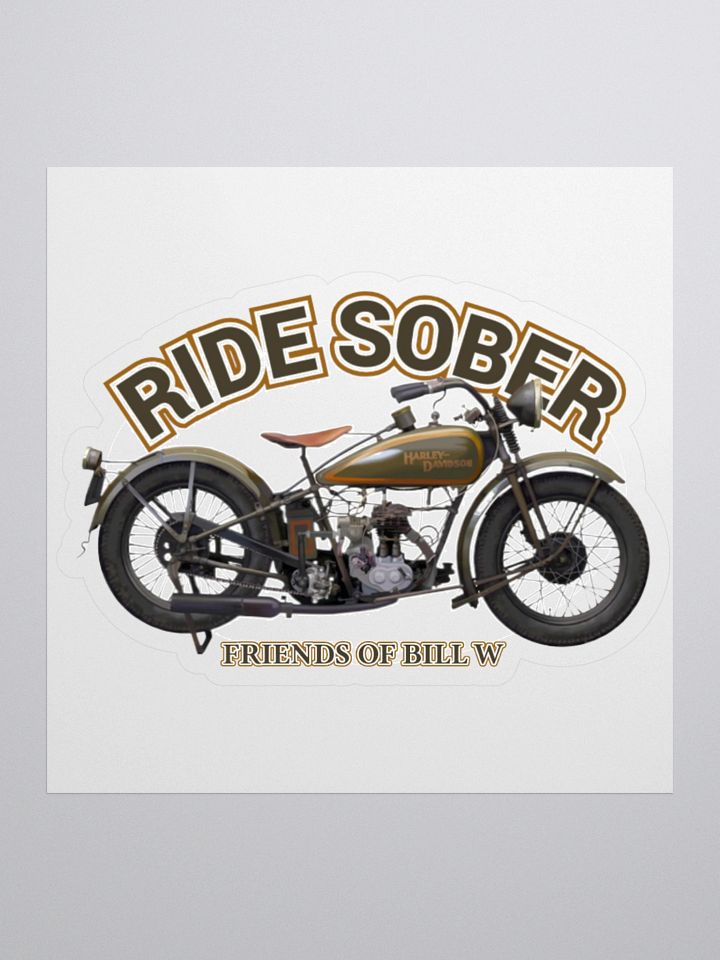 Ride Sober Vintage Motorcycle Sticker product image (1)