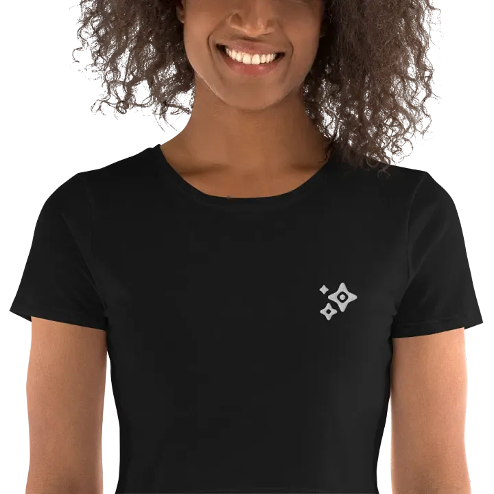 Absolut Idiocy Women's Crop-top Tee - F✨ck Generative AI (Logo) product image (2)