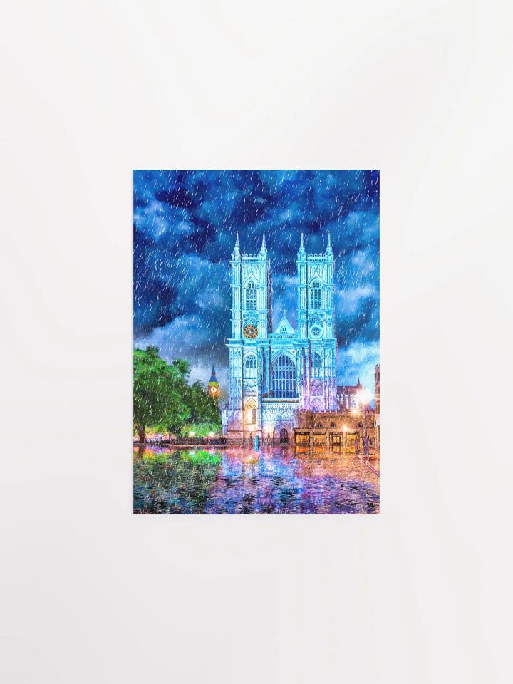 Westminster Abbey In The Rain Matte Poster product image (3)