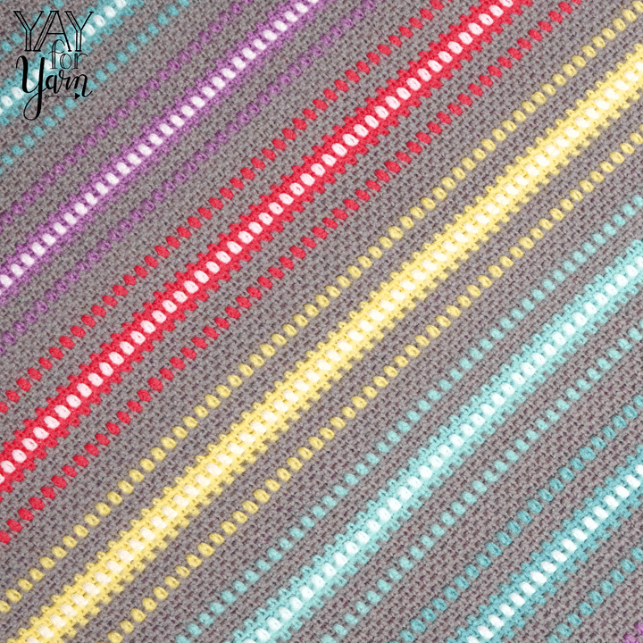 Watercolor Skies - Corner to Corner Rainbow Moss Stitch Afghan - PDF Crochet Pattern & Video Tutorial product image (1)