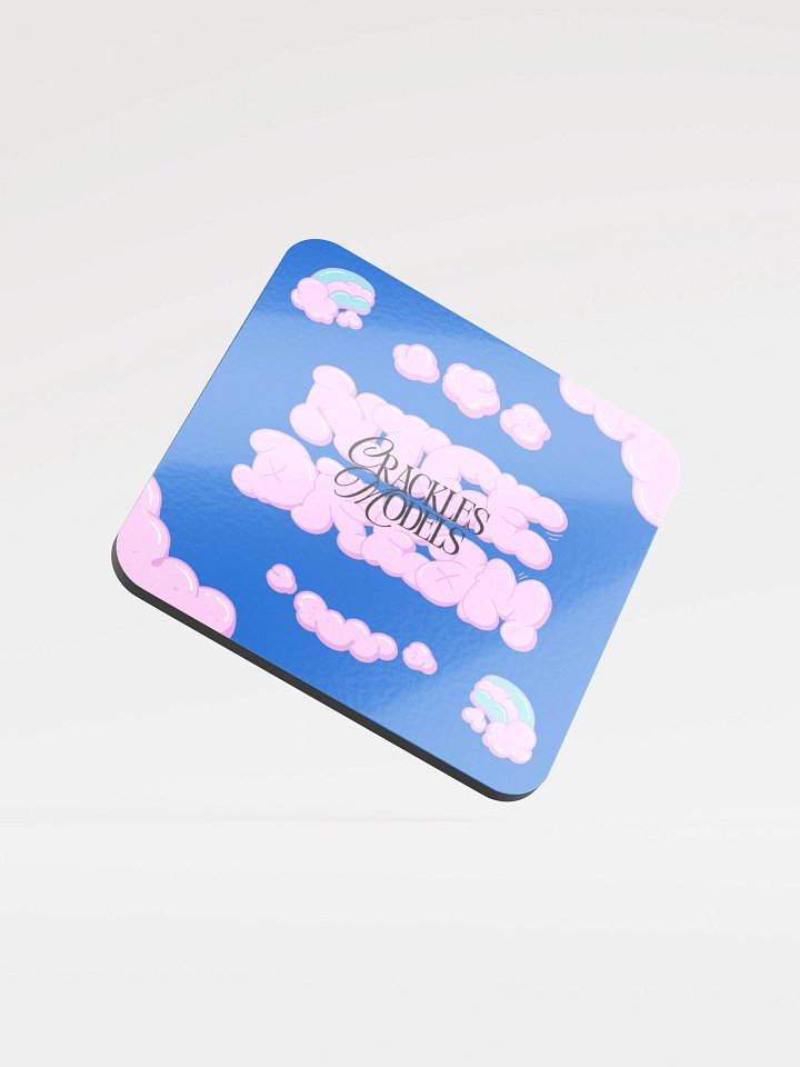Star Burst Clouds Glossed Cork Coaster product image (1)