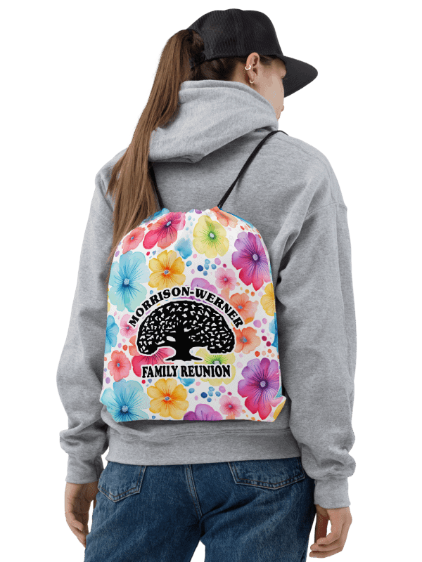 "Watercolor Flowers" Drawstring Bag product image (2)