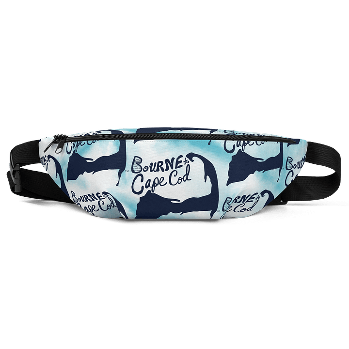 BOURNE to Cape Cod™ | Fanny Pack | BRN.2C.C.™ | Belt Bag Vibes | Coastal Cool Hands-Free Style | Navy Blue Logos on Blue Tie-Dye 🏖️🎒 product image (1)