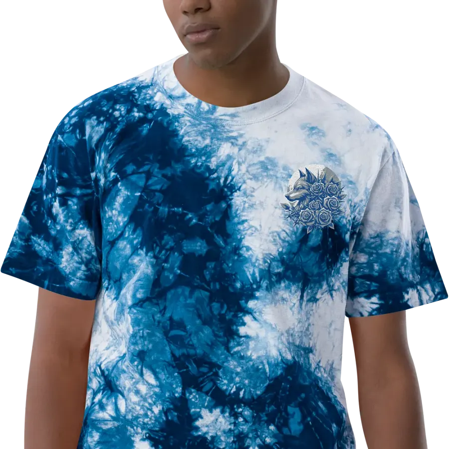 Midnight Roses Wolf Embroidered Tie-Dye Tee product image (10)