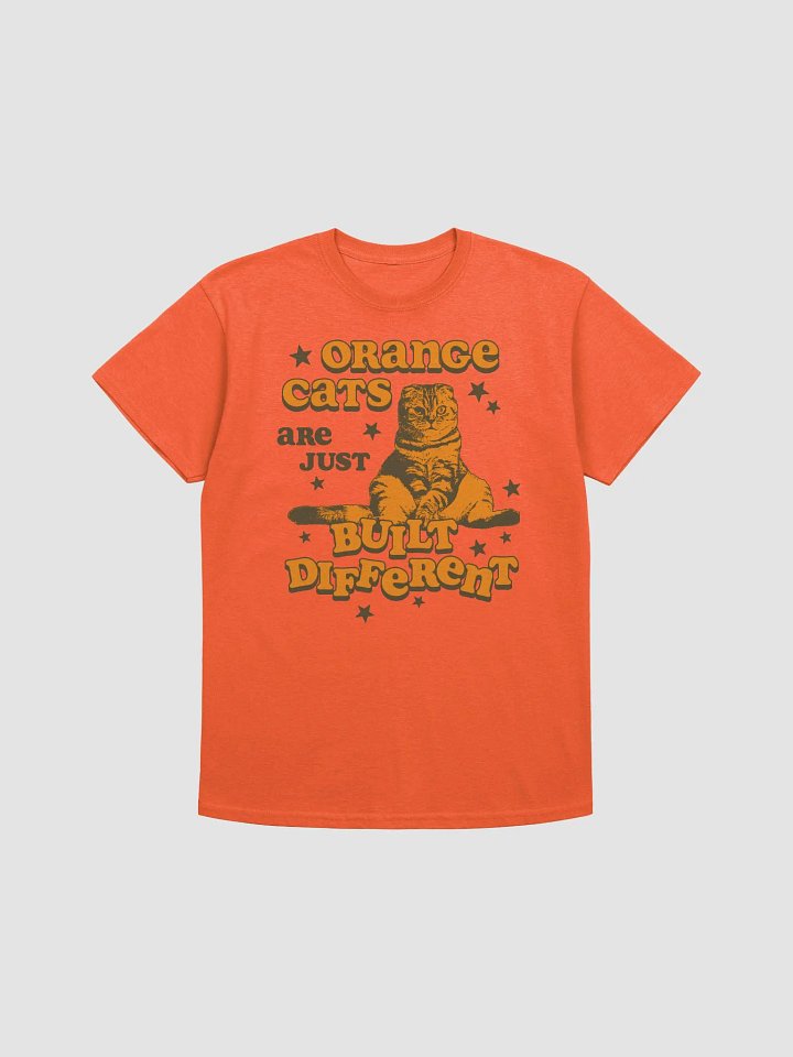 Orange cats are just built different unisex tee 🐈 product image (1)