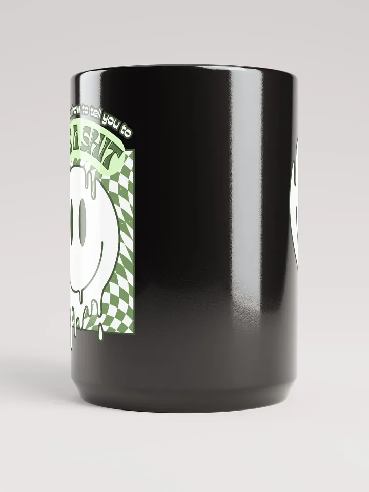 GIVE A SH*T black glossy mug product image (2)
