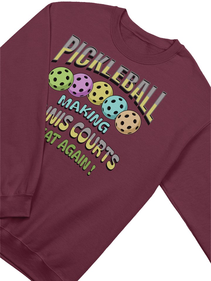Pickleball Making Tennis Courts Great Again Paradise Crewneck Sweatshirt product image (6)