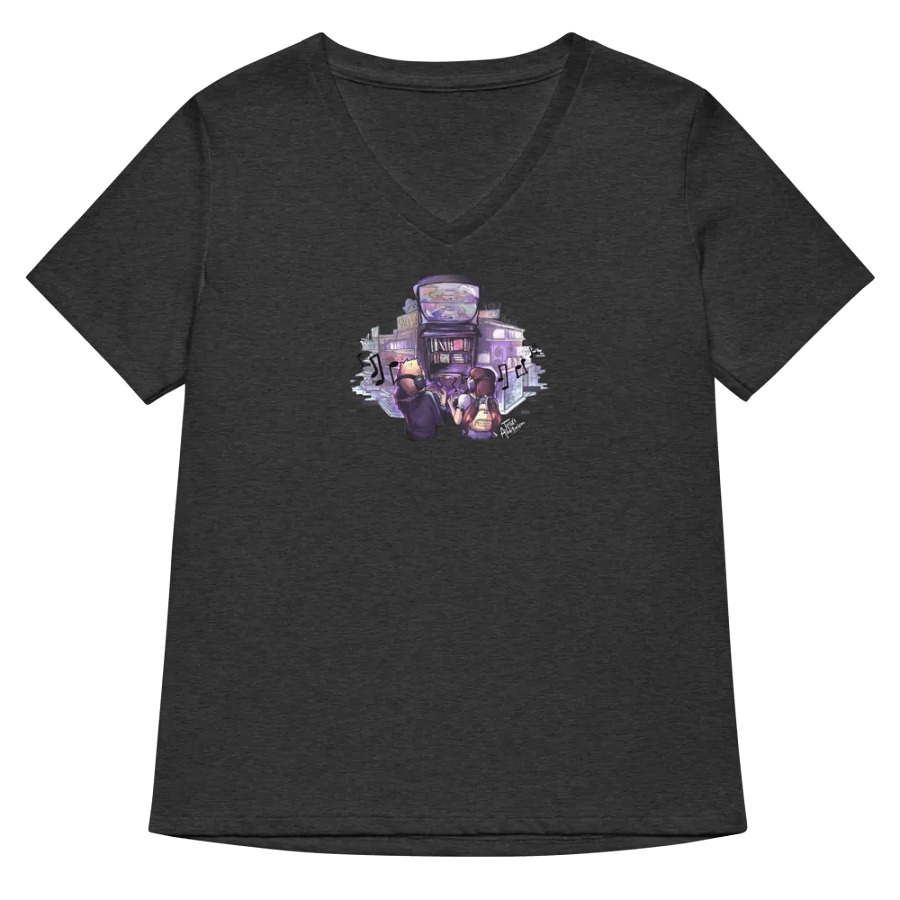 Women's Relaxed V-Neck Tee (Purple Dreams Design) product image (6)