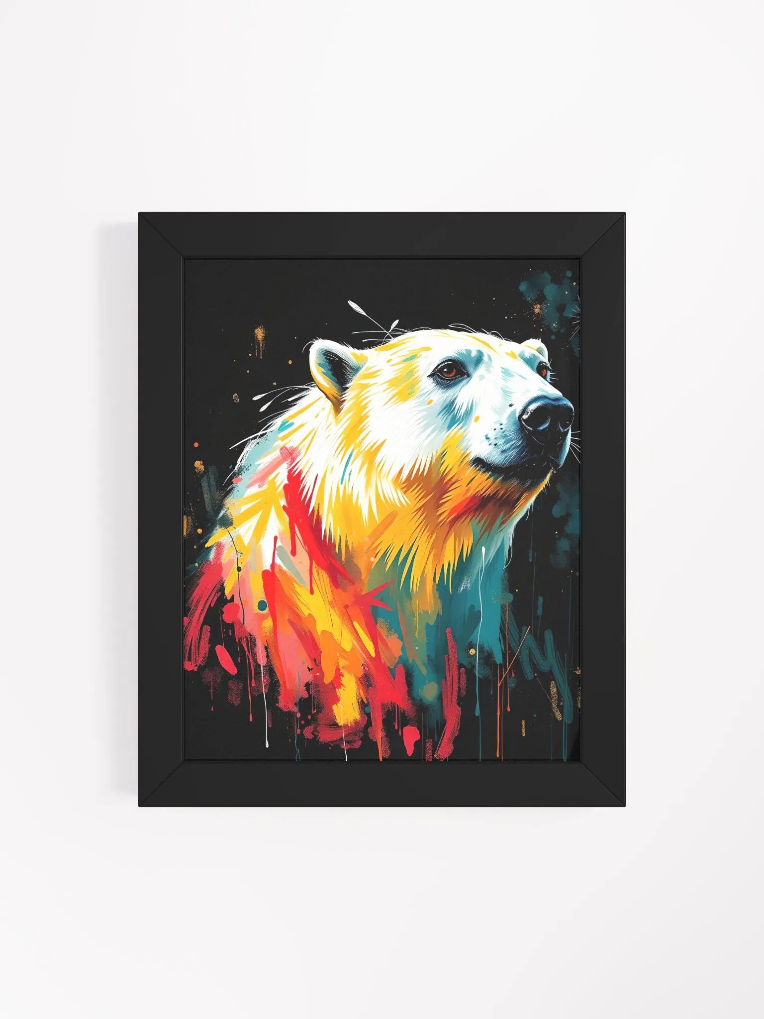 Charming polar bear, Ayous Wood Framed Matte Poster product image (19)