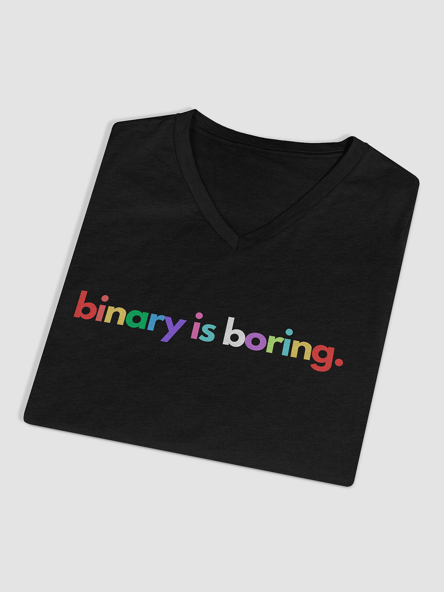 Binary Is Boring Relaxed V-Neck Tee product image (7)