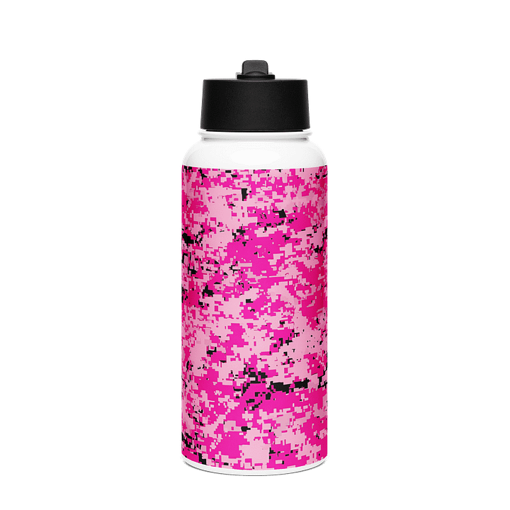 Pink Pixel Camo Stainless Steel Water Bottle product image (1)