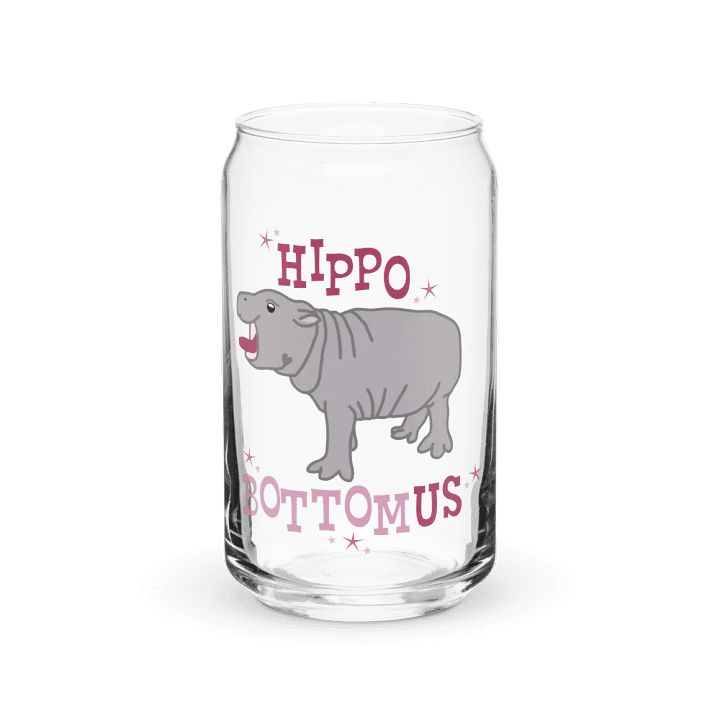 HippoBOTTOMus Glass Can | Funny Gay Art product image (1)