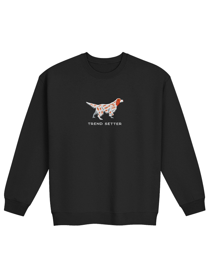 Trend Setter Sweatshirt (Embroidered) of an English Setter(Orange Belton) product image (3)
