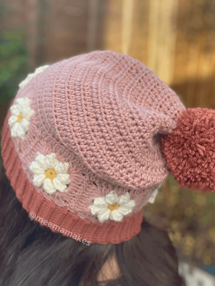Daisy Beanie Hat Pattern product image (5)