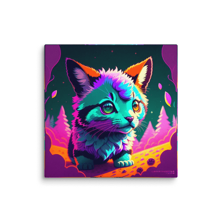 Cute Cat Digital Painting - v7 product image (1)