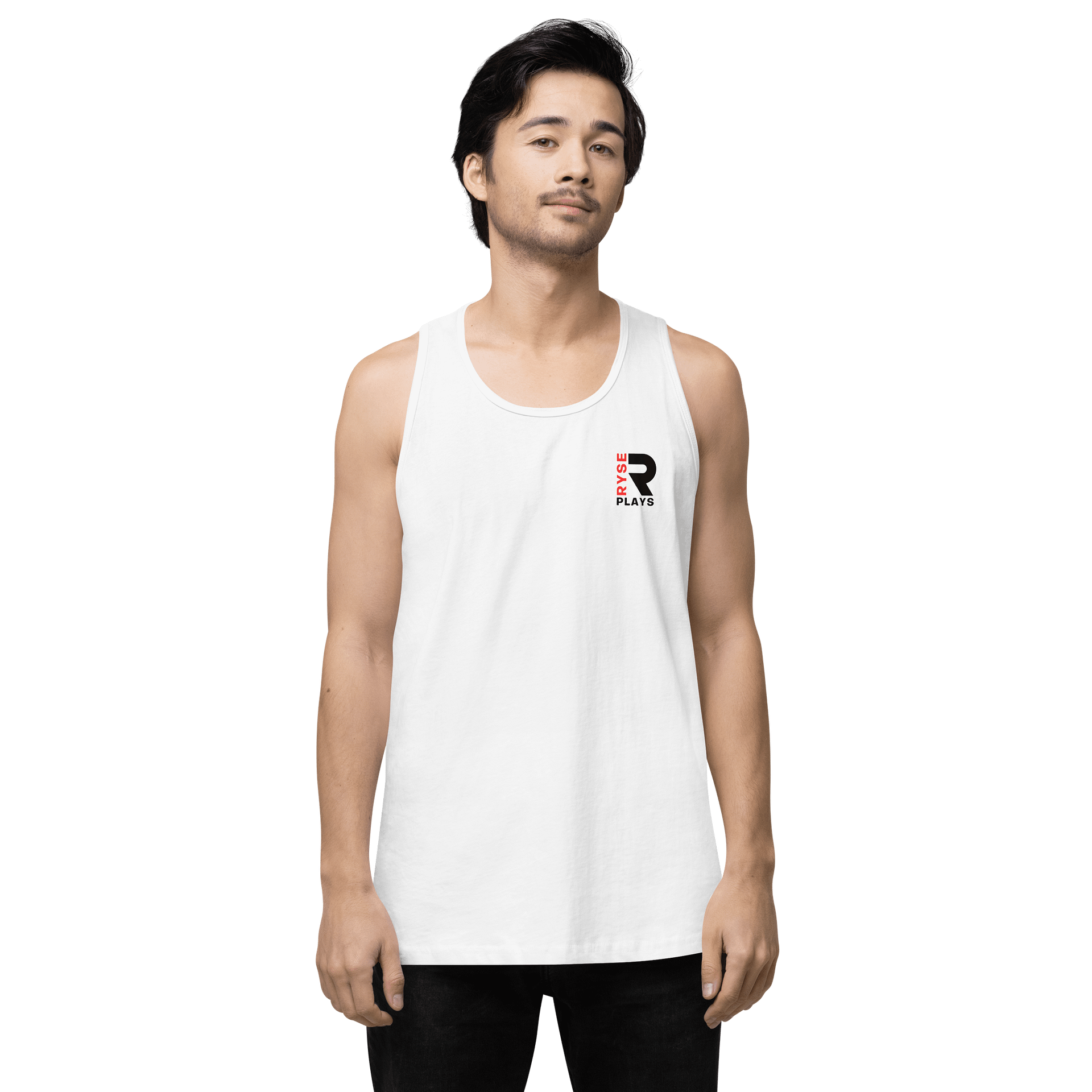 Ryse Plays: Men's Tank Top (Black & Red Logo) product image (1)