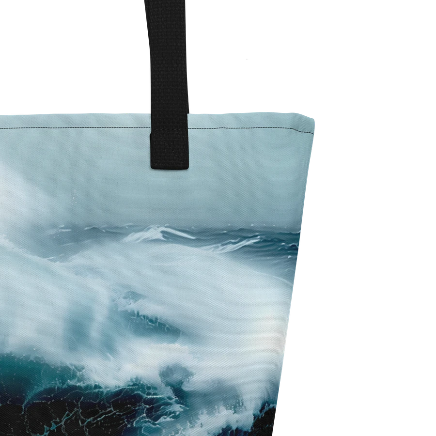 Tote Bag: Dramatic Seascape Ocean Waves Turbulent Sea Ocean Lover Design product image (5)