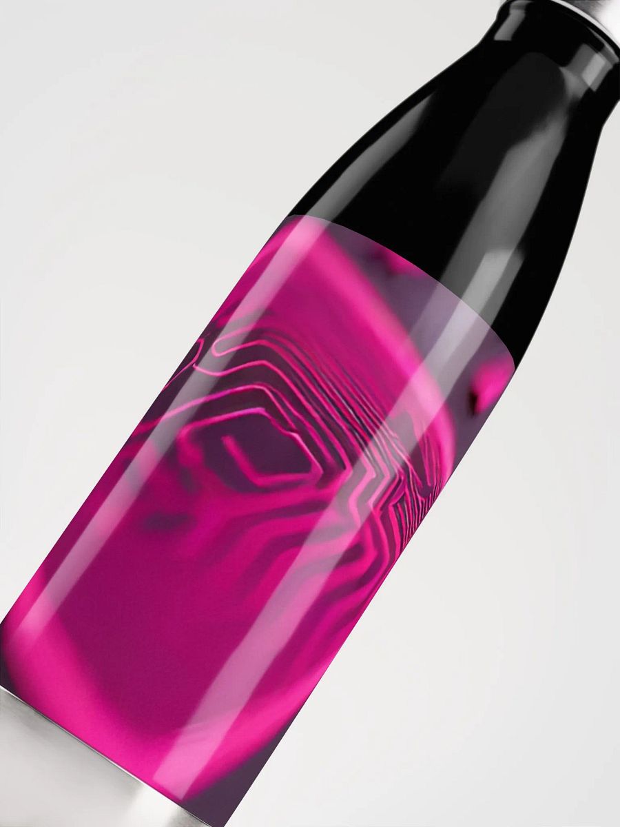 Electric Pink Circuitry Stainless Steel Water Bottle product image (5)