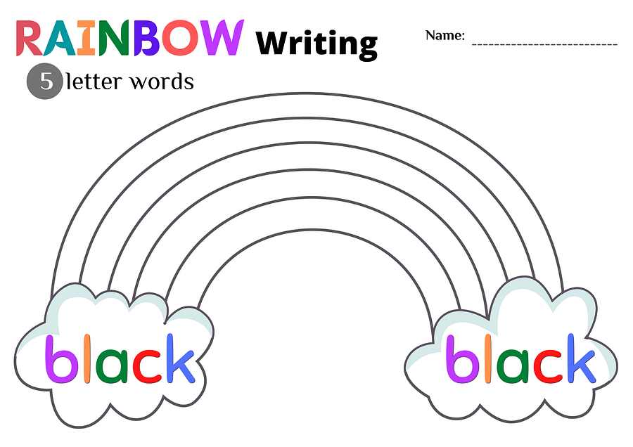 95 Unique Rainbow Writing Worksheets product image (6)