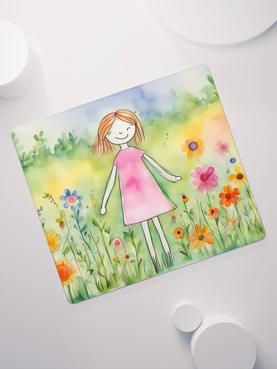 Pink Little Lady Doing Her Flower Thing, Gaming Mouse Pad, 2 Sizes product image (7)