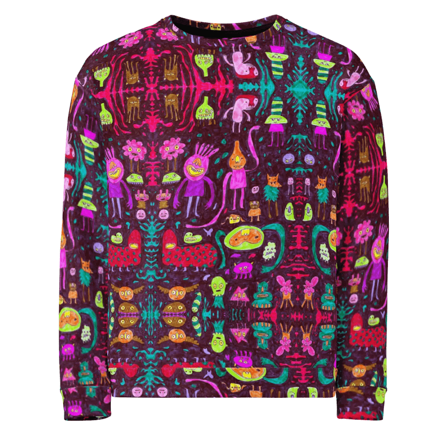 Abstract Darker Doodle Creatures Unisex Sweatshirt product image (1)