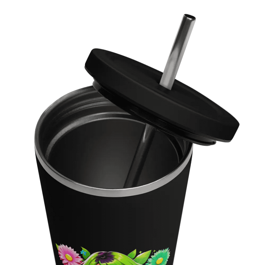 Brat 20 oz Tumbler Cup - Black - Insulated Tumbler with a Straw v4 product image (11)