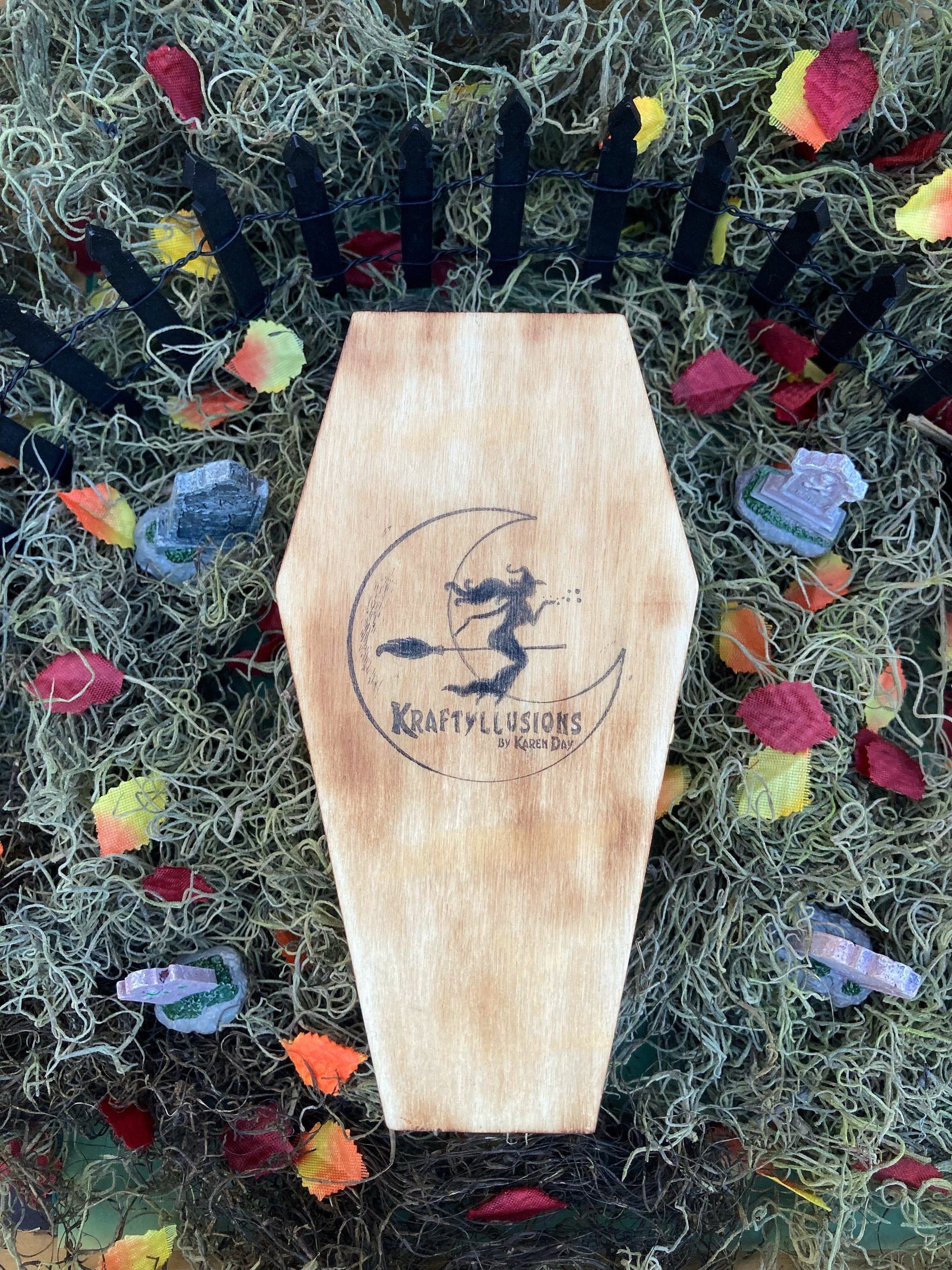 Pumpkin Candle Coffin Trinket Box product image (2)