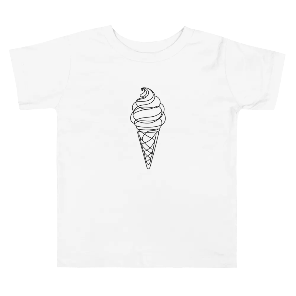 Sweet Summer Vibes: Ice Cream Line Art Toddler T-Shirt product image (22)