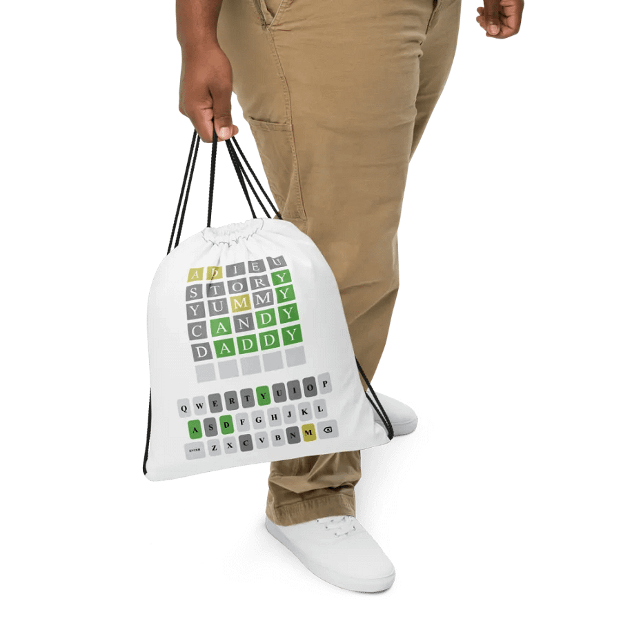 Wordle Drawstring Bag product image (5)