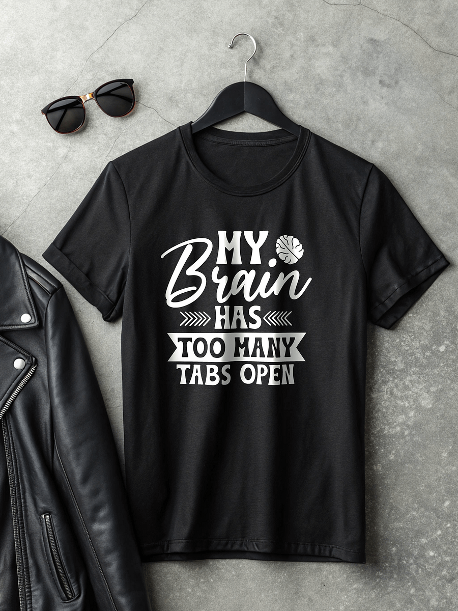 My Brain Has Too Many Tabs Open Women's Black T-Shirt product image (2)