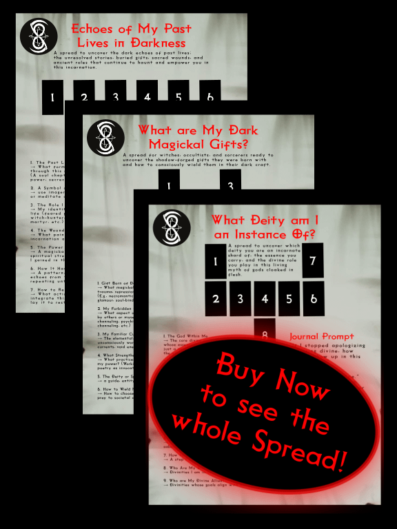 The Abyssal Temple: A Divine Descent into Magickal Identity and Shadow Inheritance - Tarot Spread Pack product image (1)