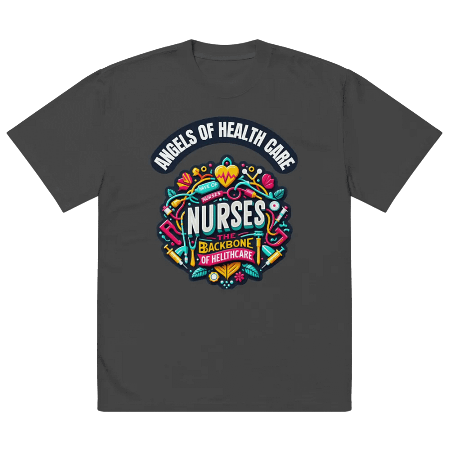 Nurse Tribute Oversized Faded T-Shirt product image (6)