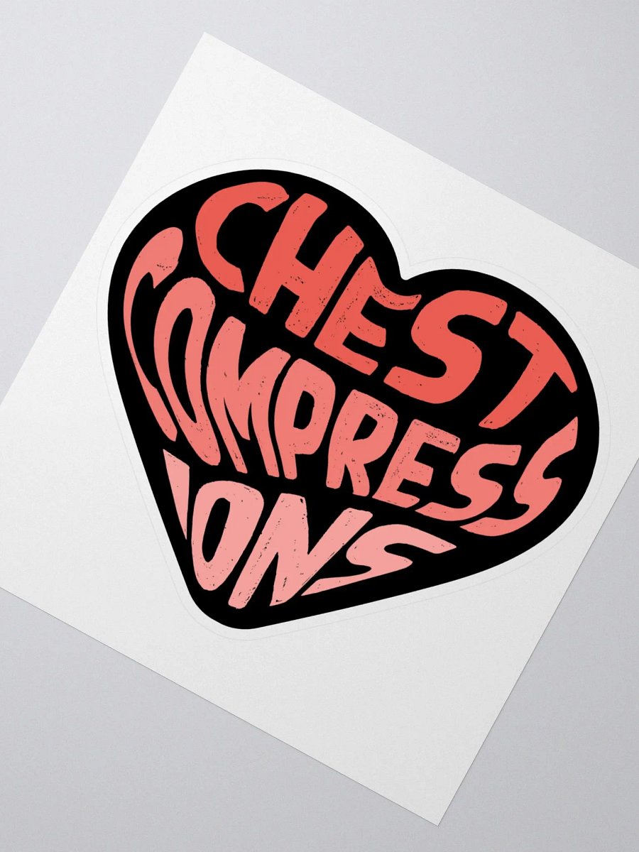 Chest Compressions Sticker (Black) product image (10)