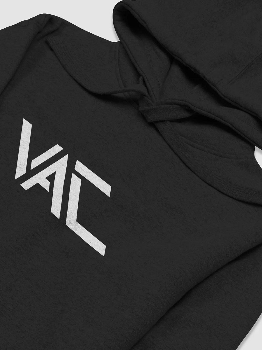 BLACK COTTON HOODIE (WHITE VAC LOGO) product image (3)