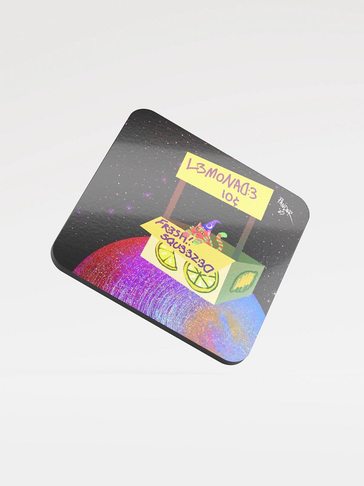 Tiny Wizard Kitty's Galactic Lemonade Stand Coaster product image (1)