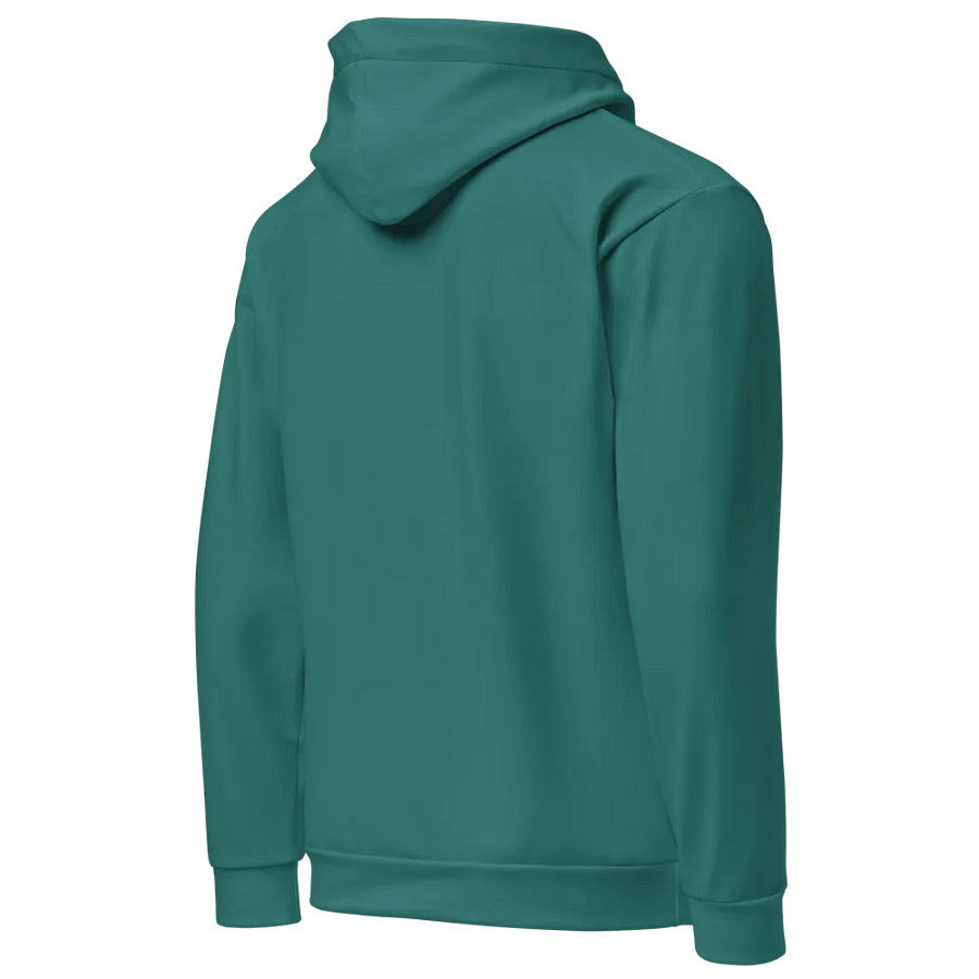 Plain Medium Teal Green True Summer Unisex Recycled Polyester Heavyweight Premium Hoodie by Treasure Pie product image (4)