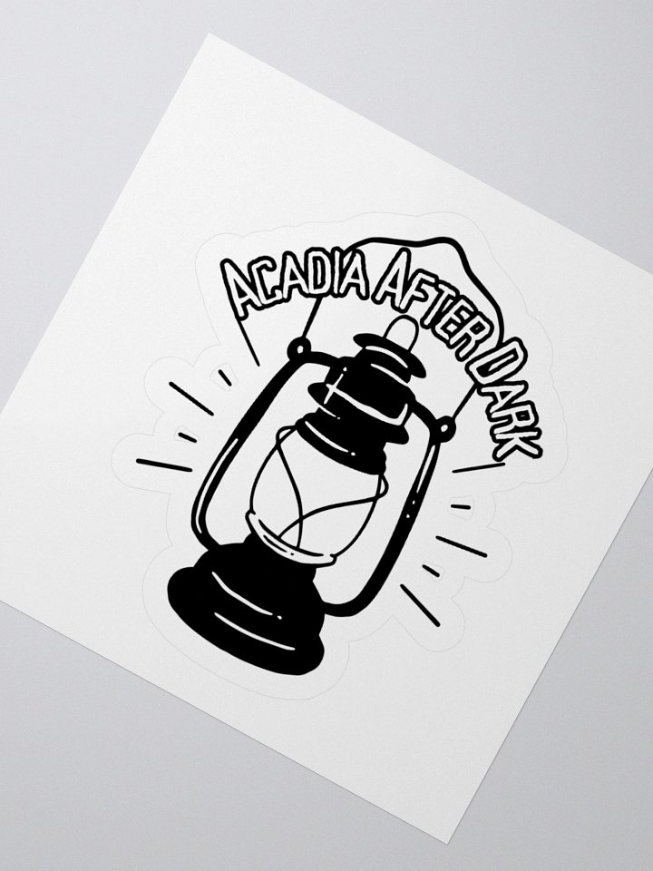 Acadia After Dark Lantern Sticker Old School Black & White product image (4)
